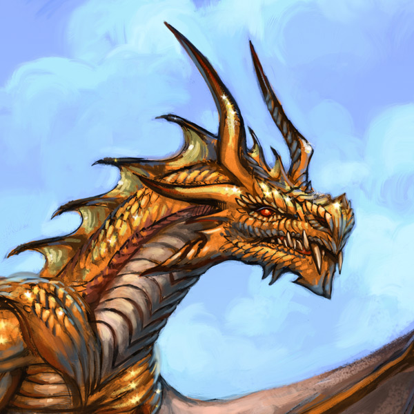 "Topaz Dragon" (detail) - Digital